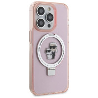 Karl Lagerfeld KLHMP15XHMRSKCP iPhone 15 Pro Max 6.7" pink/pink hardcase Ring Stand Karl&Choupette MagSafe