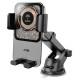 Dudao F19 clamp car holder with 15W inductive charger - black