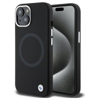 BMW Signature Liquid Silicone MagSafe case for iPhone 15 Plus - black