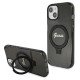 Guess Ring Stand Script Glitter MagSafe Case for iPhone 15 Plus / 14 Plus - Black