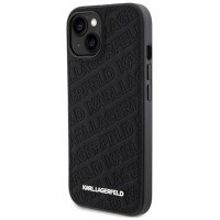 Karl Lagerfeld Quilted K Pattern case for iPhone 15 Plus / 14 Plus - black