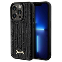 Guess Sequin Script Metal case for iPhone 14 Pro - black