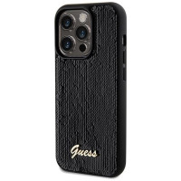 Guess Sequin Script Metal case for iPhone 14 Pro - black