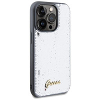 Guess Sequin Script Metal case for iPhone 14 Pro Max - silver