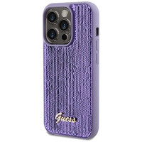 Guess Sequin Script Metal case for iPhone 14 Pro Max - purple