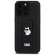 Karl Lagerfeld Gripstand Saffiano Choupette Pins Case for iPhone 13 Pro / 13 - Black