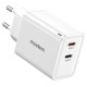 Choetech PD6013 2x USB-C PD 65W GaN wall charger - white