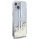 Guess Liquid Glitter Gold Stripes case for iPhone 15 Plus / 14 Plus - transparent