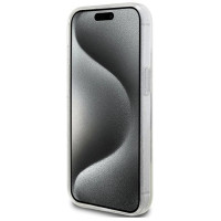 Guess Liquid Glitter Gold Stripes case for iPhone 15 Plus / 14 Plus - transparent