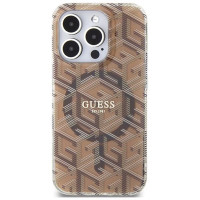Guess IML GCube MagSafe case for iPhone 15 Pro Max - brown