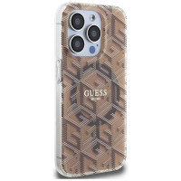 Guess IML GCube MagSafe case for iPhone 15 Pro Max - brown