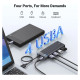 Ugreen CM653 HUB with 4 USB-A ports and USB-A power cable - black