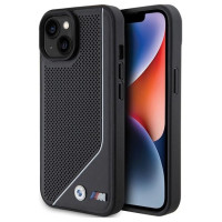 BMW Perforated Twisted Line MagSafe Case for iPhone 15/14/13 - Black