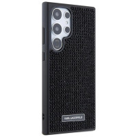 Karl Lagerfeld Rhinestone Metal Logo case for Samsung Galaxy S24 Ultra - black