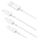 Baseus Superior Series USB-A - USB-C / Lightning / micro USB 3.5A cable 0.5m - white