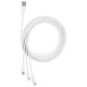 Baseus Superior Series USB-A - USB-C / Lightning / micro USB 3.5A cable 0.5m - white