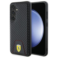 Ferrari Carbon Stitched Bottom case for Samsung Galaxy S24 - black