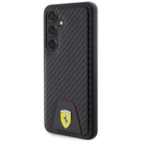Ferrari Carbon Stitched Bottom case for Samsung Galaxy S24 - black