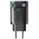 Joyroom JR-TCL02 65W USB-A USB-C GaN charger with built-in USB-C cable - black