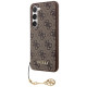 Guess 4G Charms Collection case for Samsung Galaxy A35 - brown