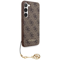 Guess 4G Charms Collection case for Samsung Galaxy A35 - brown