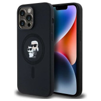 Karl Lagerfeld Silicone Karl&Choupette MagSafe case for iPhone 14 Pro Max - black