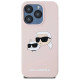 Karl Lagerfeld Silicone Karl&Choupette MagSafe case for iPhone 15 Pro - pink
