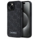 Karl Lagerfeld Leather Monogram Metal Logo case for iPhone 15 / 14 / 13 - black