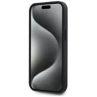 Karl Lagerfeld Leather Monogram Metal Logo case for iPhone 15 / 14 / 13 - black