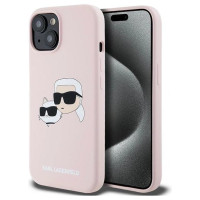 Karl Lagerfeld Silicone Karl&Choupette MagSafe case for iPhone 15 / 14 / 13 - pink