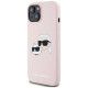 Karl Lagerfeld Silicone Karl&Choupette MagSafe case for iPhone 15 / 14 / 13 - pink