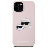 Karl Lagerfeld Silicone Karl&Choupette MagSafe case for iPhone 15 / 14 / 13 - pink