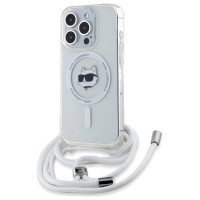 Karl Lagerfeld IML Choupette Head&Cord MagSafe case for iPhone 15 Pro Max - transparent