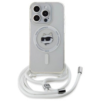 Karl Lagerfeld IML Choupette Head&Cord MagSafe case for iPhone 15 Pro Max - transparent