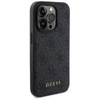 Guess 4G Metal Logo case set for iPhone 14 Pro + 5000mAh MagSafe power bank - black