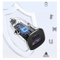Ugreen EC305 25845 car charger USB-C USB-A 30W - black