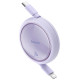 Baseus Free2Pull Cable Retractable USB-C / Lightning 20W 1m - Purple