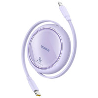 Baseus Free2Pull Cable Retractable USB-C / Lightning 20W 1m - Purple
