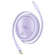 Baseus Free2Pull Cable Retractable USB-C / Lightning 20W 1m - Purple