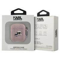 Karl Lagerfeld Monogram Karl & Choupette Head case for AirPods 1 / 2 - pink