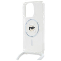 Karl Lagerfeld Crossbody IML Karl Head MagSafe case for iPhone 15 Pro - transparent