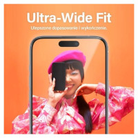 Panzerglass Ultra-Wide Fit tempered glass with positioner for iPhone 15 Plus