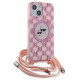 Karl Lagerfeld IML Crossbody Monogram Karl & Choupette Head MagSafe case for iPhone 15 / 14 / 13 - pink