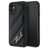 Karl Lagerfeld Diagonal Quilted Script case for iPhone 11 / Xr - black