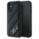 Karl Lagerfeld Diagonal Quilted Script case for iPhone 11 / Xr - black