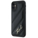 Karl Lagerfeld Diagonal Quilted Script case for iPhone 11 / Xr - black