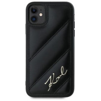 Karl Lagerfeld Diagonal Quilted Script case for iPhone 11 / Xr - black
