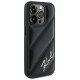Karl Lagerfeld Diagonal Quilted Script case for iPhone 15 Pro - black