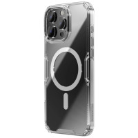Nillkin Nature Pro Magnetic Case with MagSafe for iPhone 16 Pro - Transparent & White