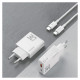 Dudao GaN Dudao A30EUT 30W USB-A / USB-C Wall Charger + USB-C - USB-C Cable - White